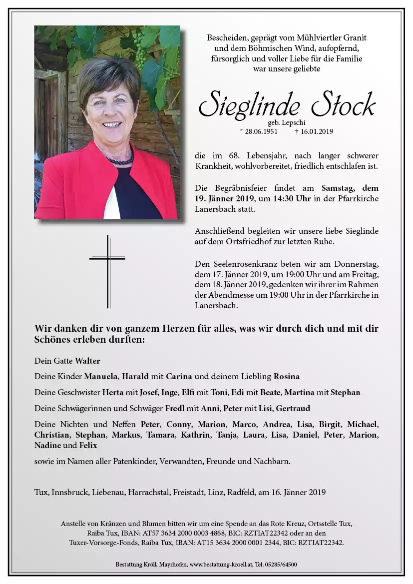 Parte von Sieglinde Stock